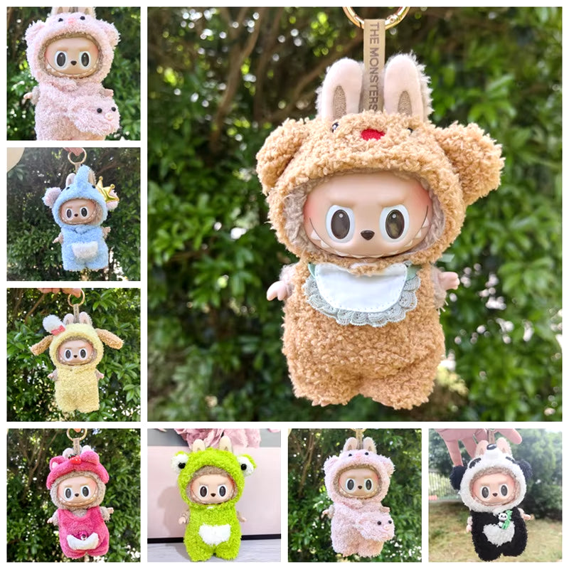 17Cm Cute Mini Plush Doll'S Clothes Outfit Accessories for Korea Kpop Exo Labubu Idol Dolls Bear Jumpsuit Clothing DIY Kids Gift