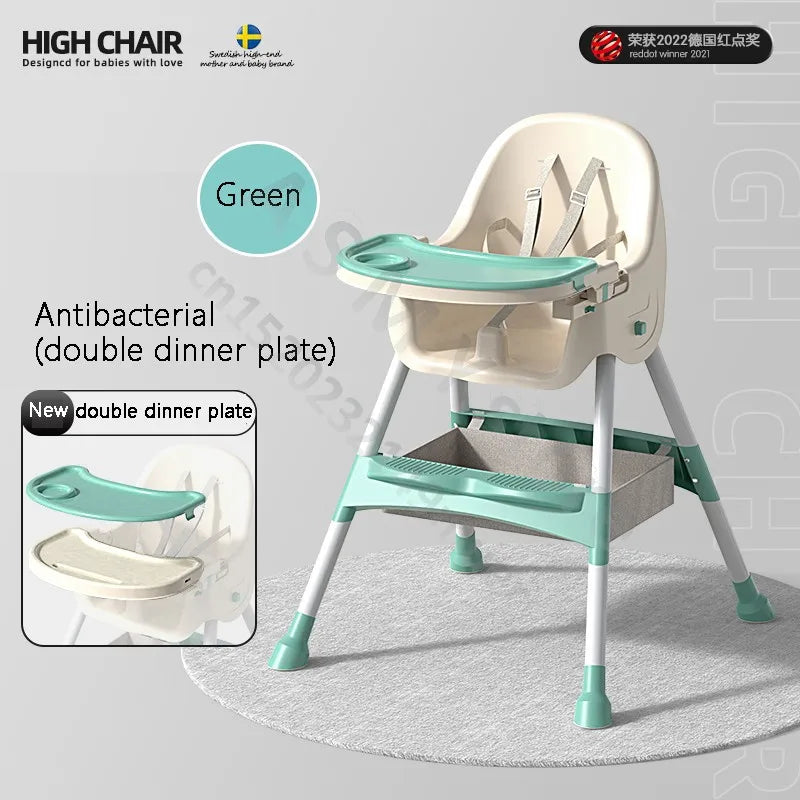 Children'S Dining Chair / Baby Eating Foldable Seat / Baby Multifunctional Lift Home Learning to Sit Dining Table Chair