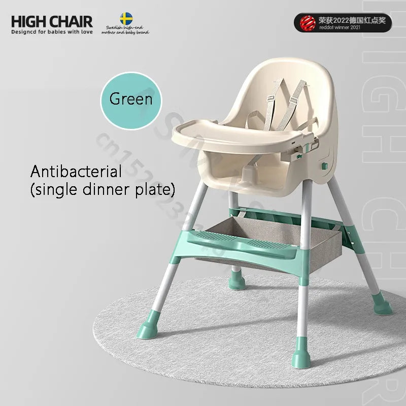 Children'S Dining Chair / Baby Eating Foldable Seat / Baby Multifunctional Lift Home Learning to Sit Dining Table Chair