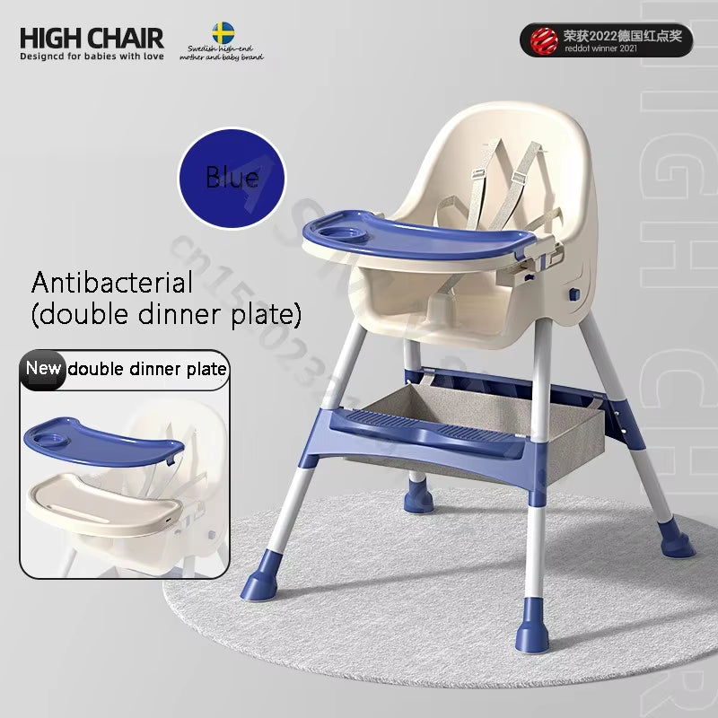 Children'S Dining Chair / Baby Eating Foldable Seat / Baby Multifunctional Lift Home Learning to Sit Dining Table Chair