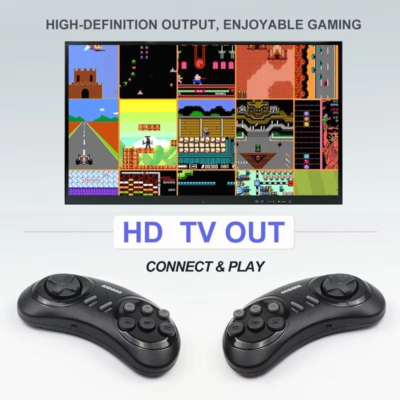 4K SG800 Retro Game Console for Sega Genesis Built-In 4600 Classic Games Controller Gamepad Video Game Stick with TV HD