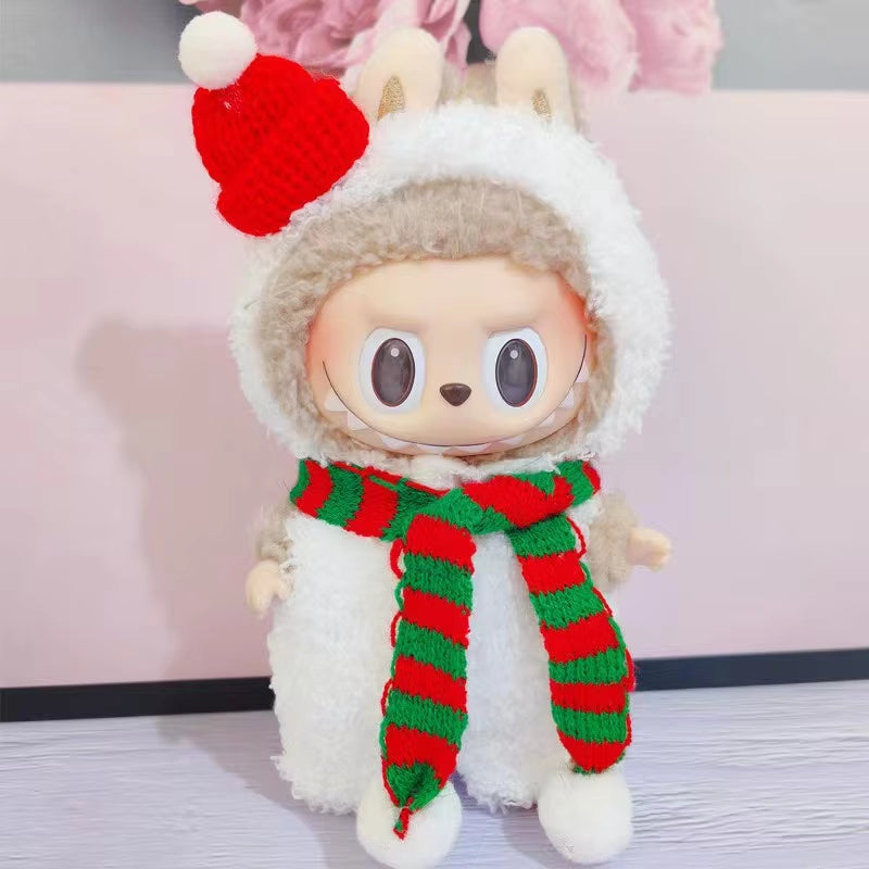 17Cm Cute Mini Plush Doll'S Clothes Outfit Accessories for Korea Kpop Exo Labubu Idol Dolls Bear Jumpsuit Clothing DIY Kids Gift