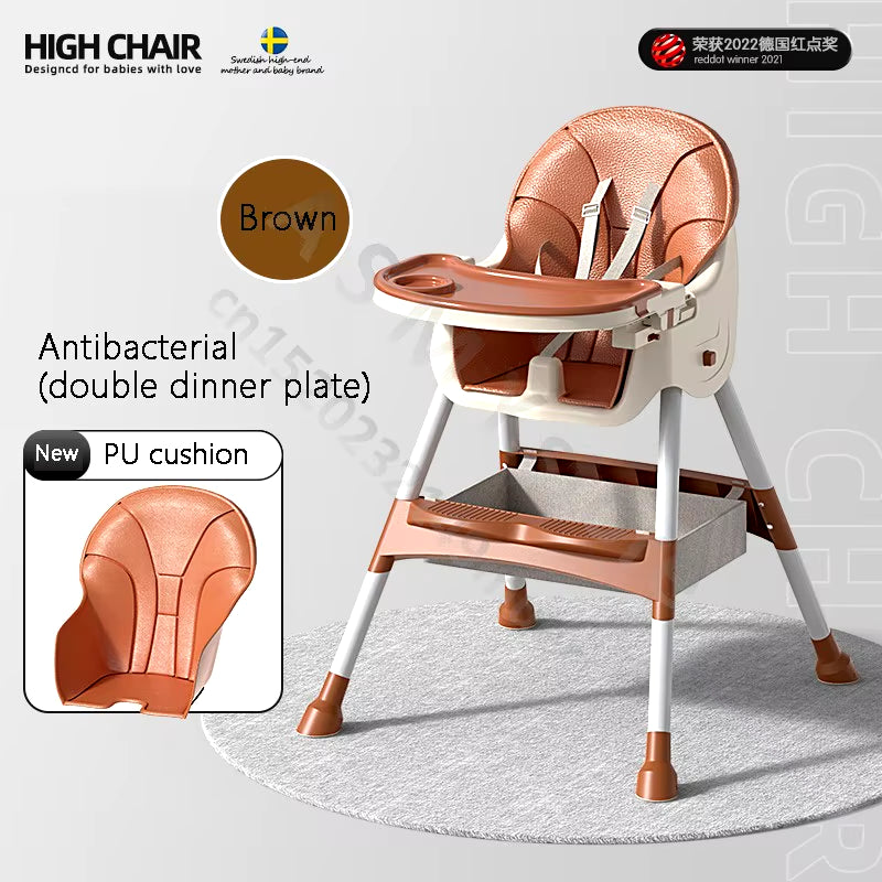 Children'S Dining Chair / Baby Eating Foldable Seat / Baby Multifunctional Lift Home Learning to Sit Dining Table Chair