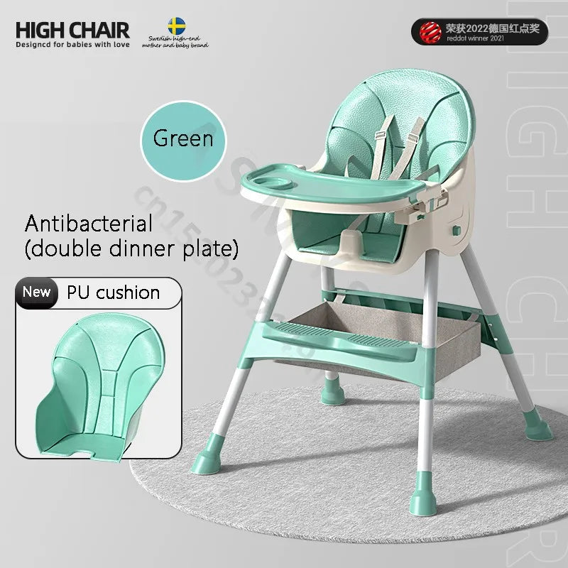 Children'S Dining Chair / Baby Eating Foldable Seat / Baby Multifunctional Lift Home Learning to Sit Dining Table Chair