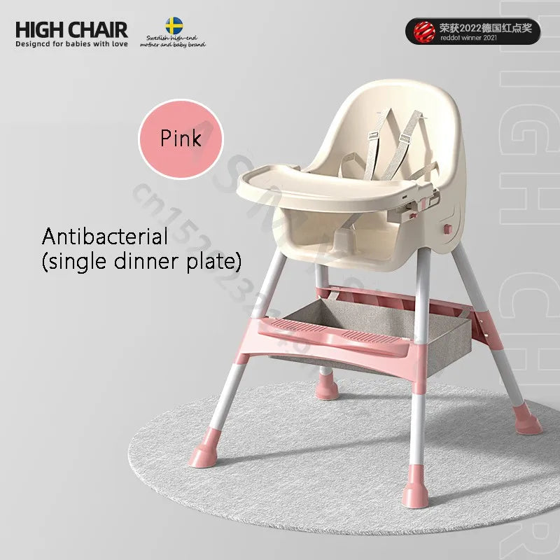 Children'S Dining Chair / Baby Eating Foldable Seat / Baby Multifunctional Lift Home Learning to Sit Dining Table Chair